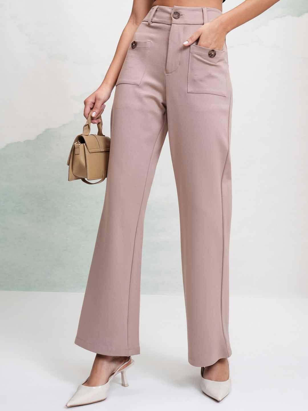 Street By Tokyo Talkies Women High-Rise Flared Trousers