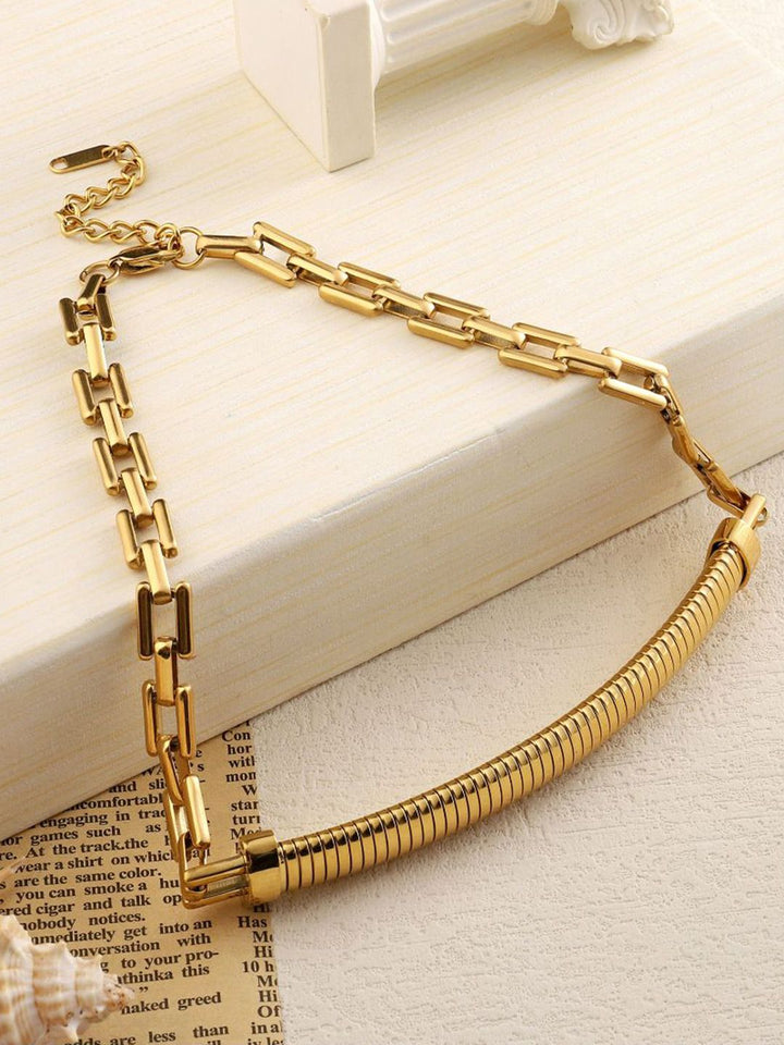 Kalung minimal keluli tahan karat asin