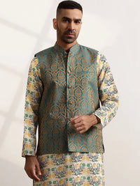 Jaket Nehru Brocade Rekaan Tenunan Anouk