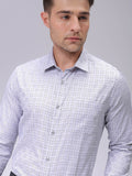 The Indian Garage Co. X Luxe Men Spread Collar Checked Slim Fit Formal Shirt