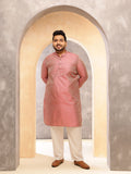 SOJANYA PLUS Men Ethnic Motifs Printed Festive Silk Straight Kurtas
