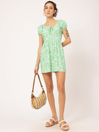 DressBerry Floral Frenzy Smocked Mini Dress