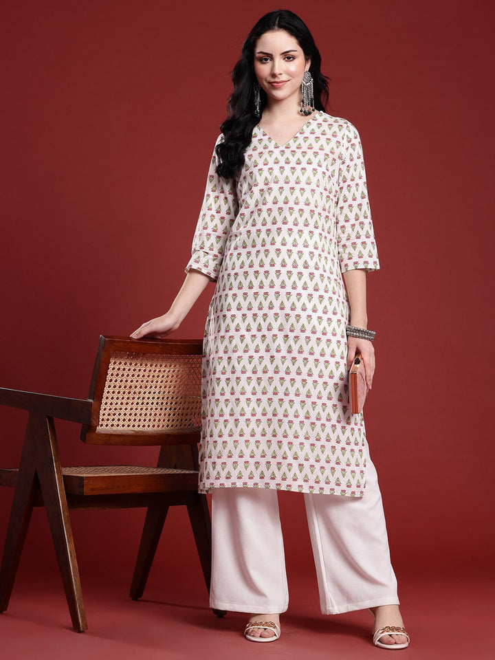 Anouk Floral Printed Straight Kurta