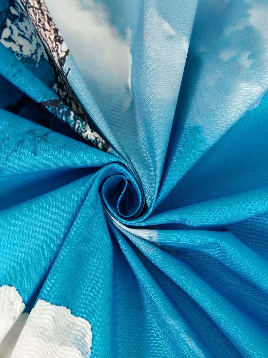 Myntra Elegant Homes Blue 400 TC King Bedsheet with 2 Pillow Covers