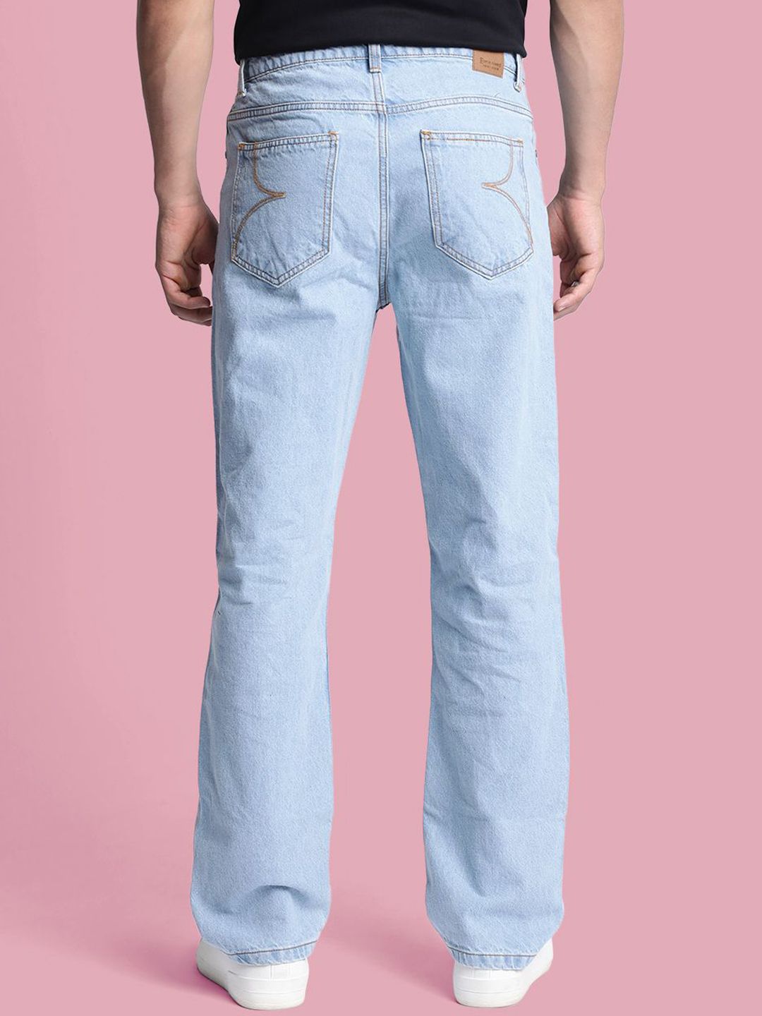Bene Kleed Men Straight Fit Low Distress Heavy Fade Jeans