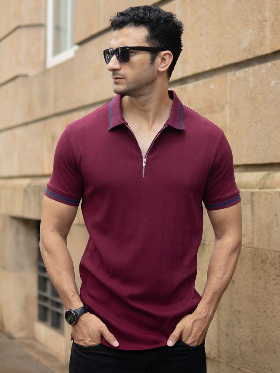 Powerlook Men Polo Collar T-shirt