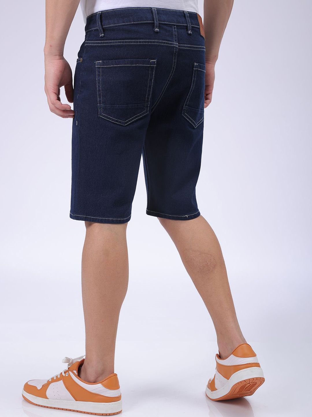 The Indian Garage Co Men Slim Fit Denim Shorts