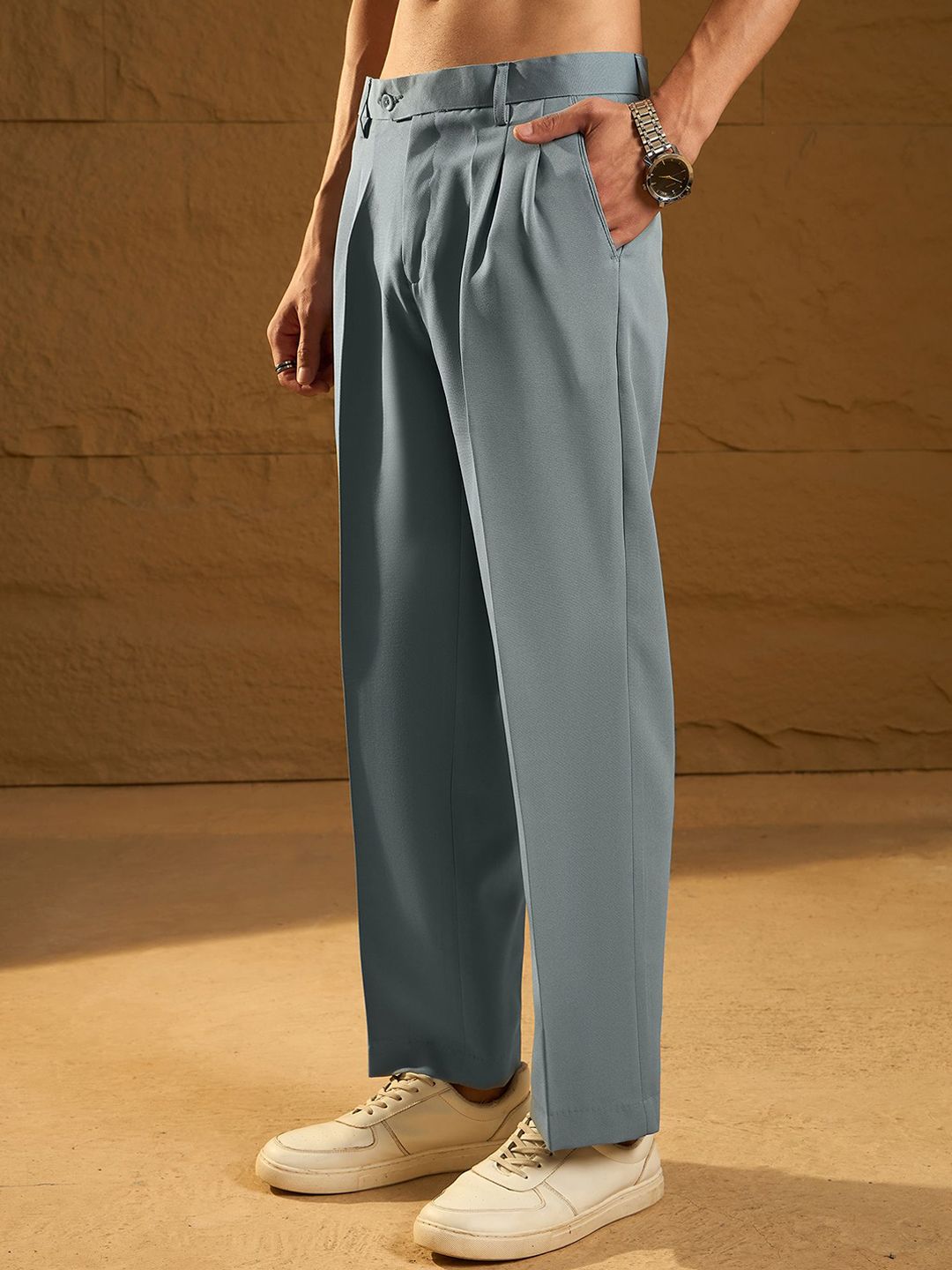 DENNISON Double Pleated Korean Baggy Fit Trouser