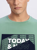 ADRO Typography Printed Round Neck Cotton T-shirt