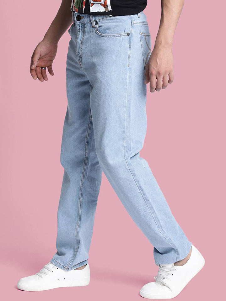 Bene Kleed Men Straight Fit Low Distress Heavy Fade Jeans