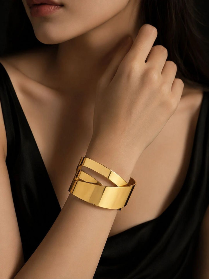 VOGUE PANASH Gold-Plated Cuff Bracelet