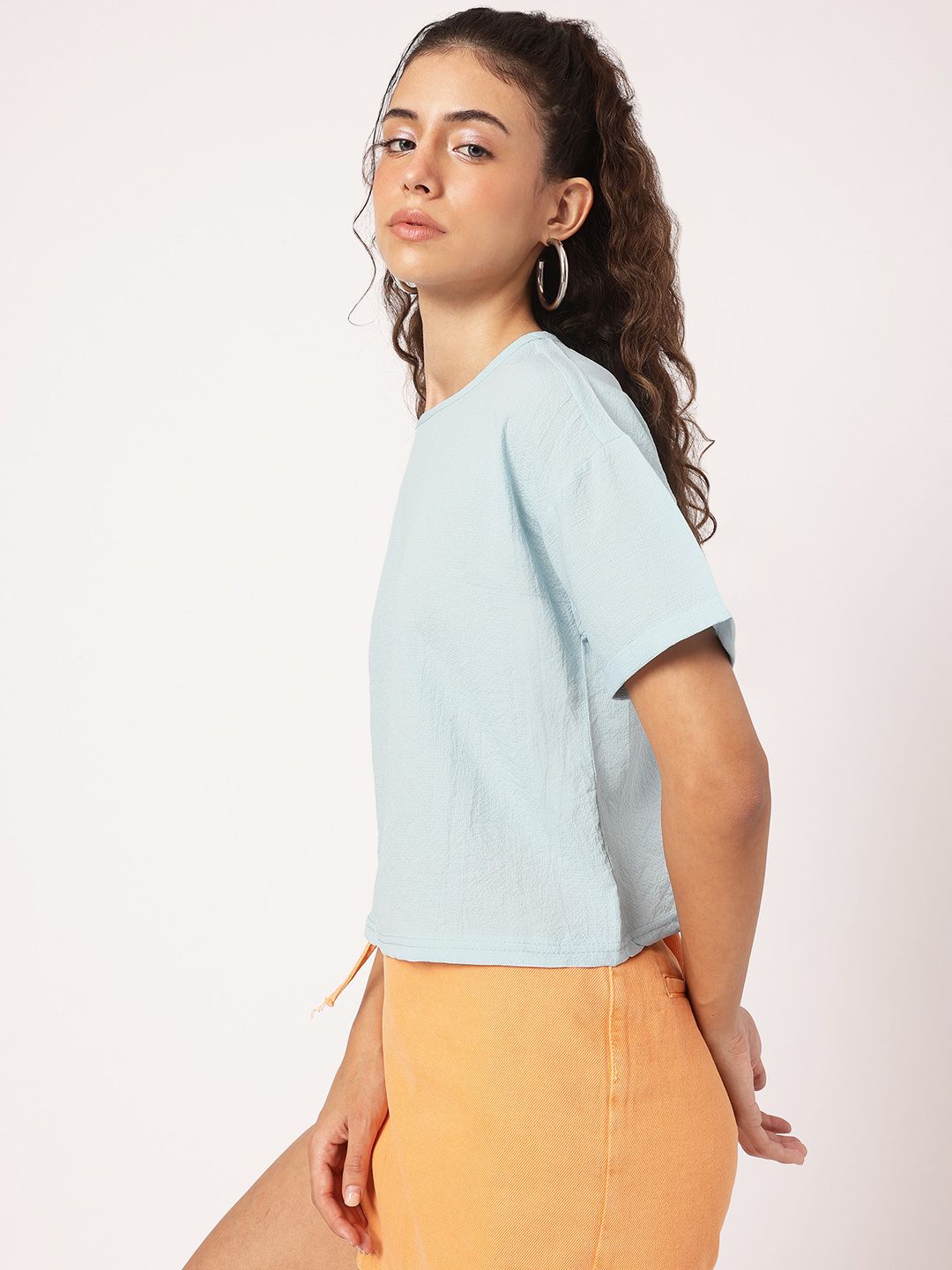 DressBerry Pastel Paradise Drop-Shoulder Sleeves Top