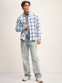 THE BEAR HOUSE Men Slim Fit Opaque Checked Casual Shirt