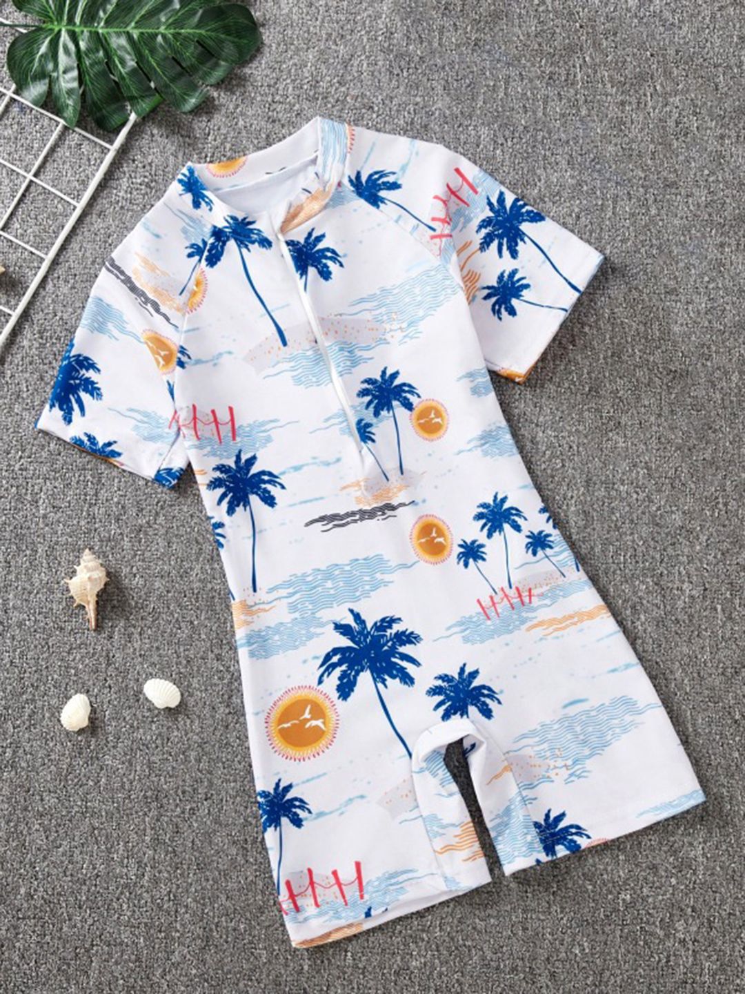 YK Girls Printed Swimwear