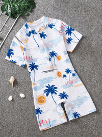 YK Girls Printed Swimwear