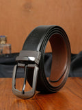 Teakwood Leathers Men Textured Leather Reversible Formal Belt