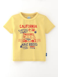 Nauti Nati Everyday Play Boys Pack Of 2 Beach Printed Antimicrobial Cotton T-Shirts