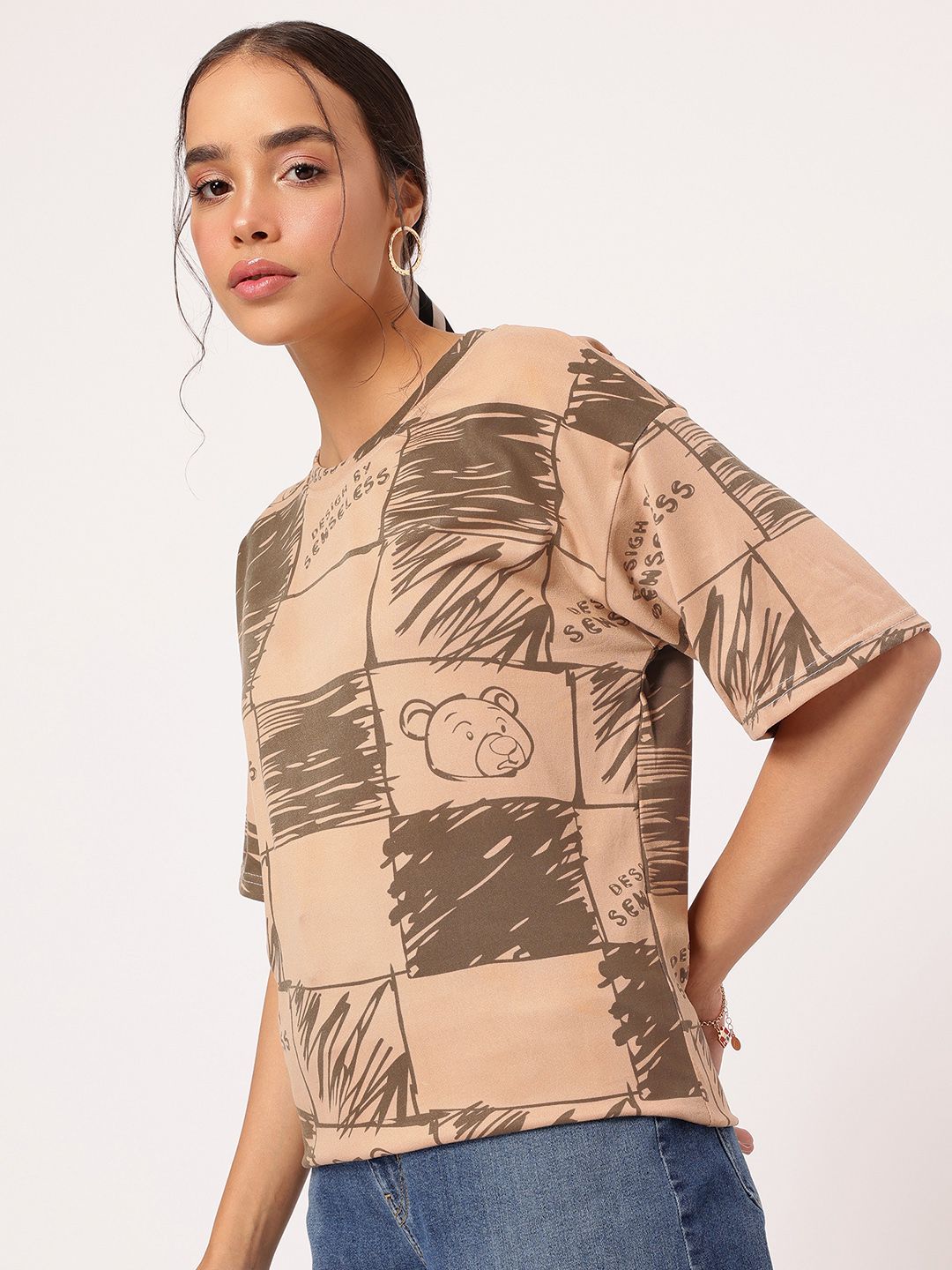 DressBerry Elevated Basics Printed T-shirt