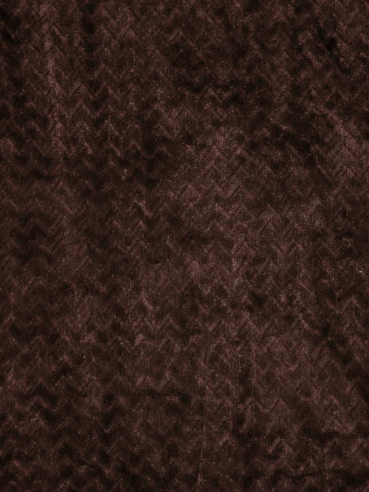 KLOTTHE Brown Abstract 300TC Woollen Single Bedsheet & 1 Pillow Cover