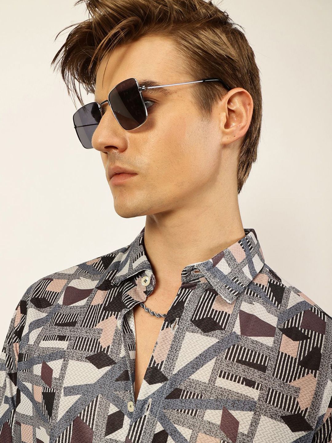 Thomas Scott Men Premium Slim Fit Opaque Printed Casual Shirt