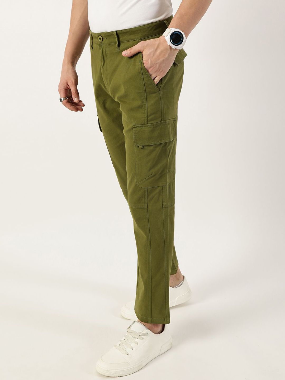 Thomas Scott Men Smart Easy Wash Cargos Trousers