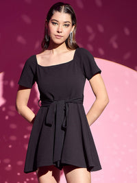 Berrylush Women Square Neck Jumpsuit