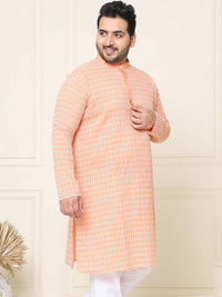 SOJANYA PLUS Geometric Embroidered Long Sleeves Pure Cotton Straight Kurta