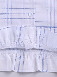 Moms Love Infant Girls Cotton Checked Top with Shorts