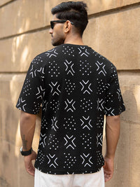 T-Shirt Henley Lelaki Powerlook Lelaki Hitam Berstruktur Hitam