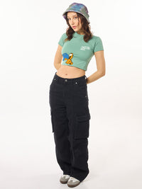 Bewakoof Women Garfield Graphic Printed Round Neck Crop Top