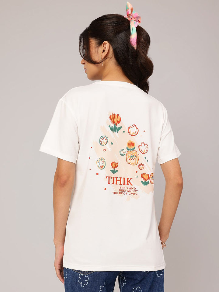DressBerry Graphic Printed Round Neck T-shirt