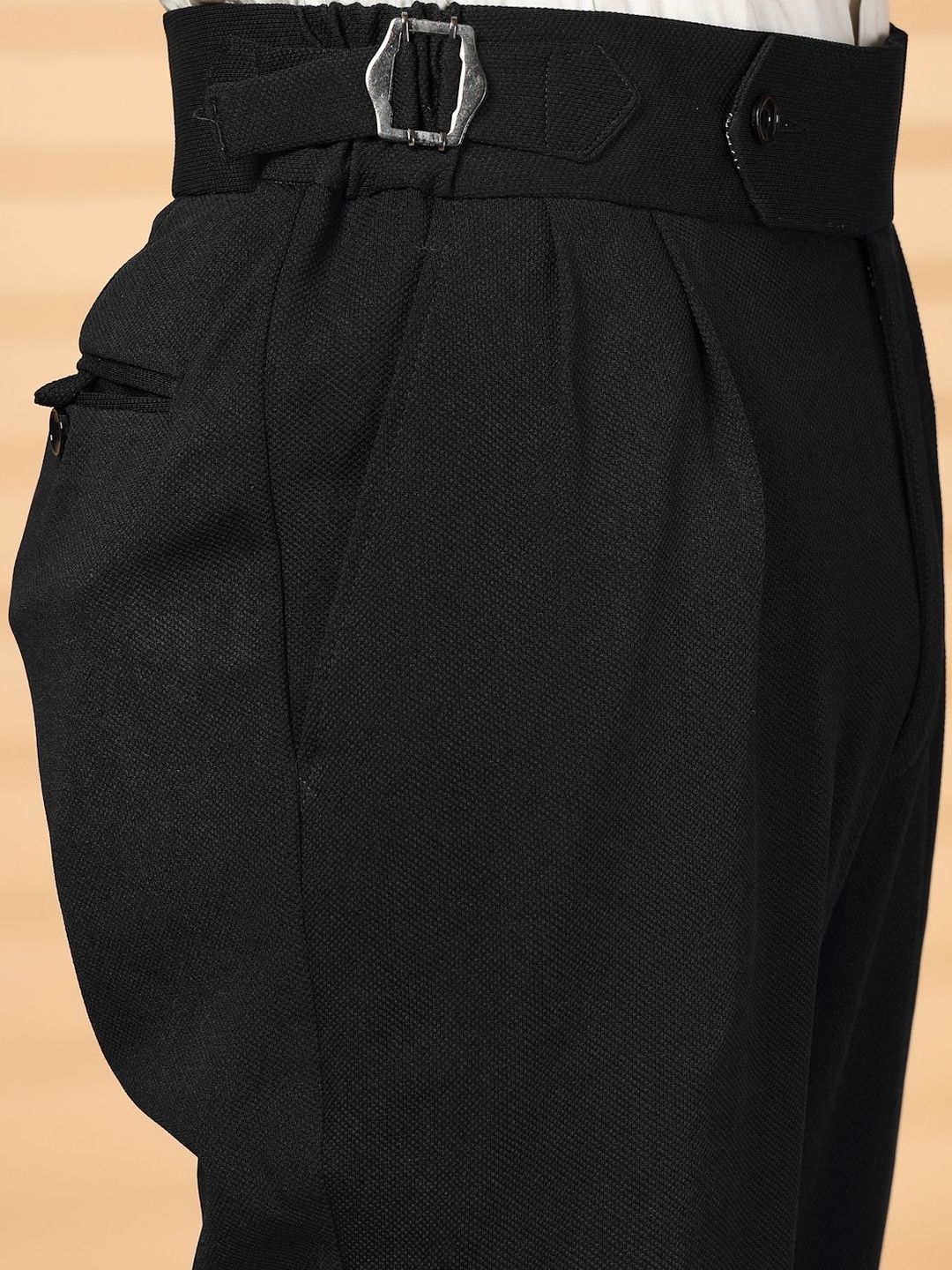 Moda Rapido Men High-Rise Easy Wash Pleated Trousers