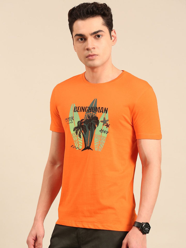 Being Human Printed Pure Cotton T-shirt