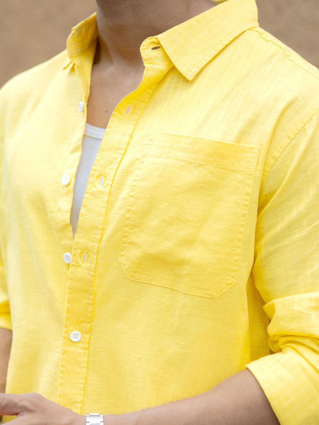 Powerlook Men Solid Spread Collar Casual Shirt