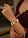 PANASH Wanita Brass Cubic Zirconia Enameled Gold-plated Multistrand Bracelet