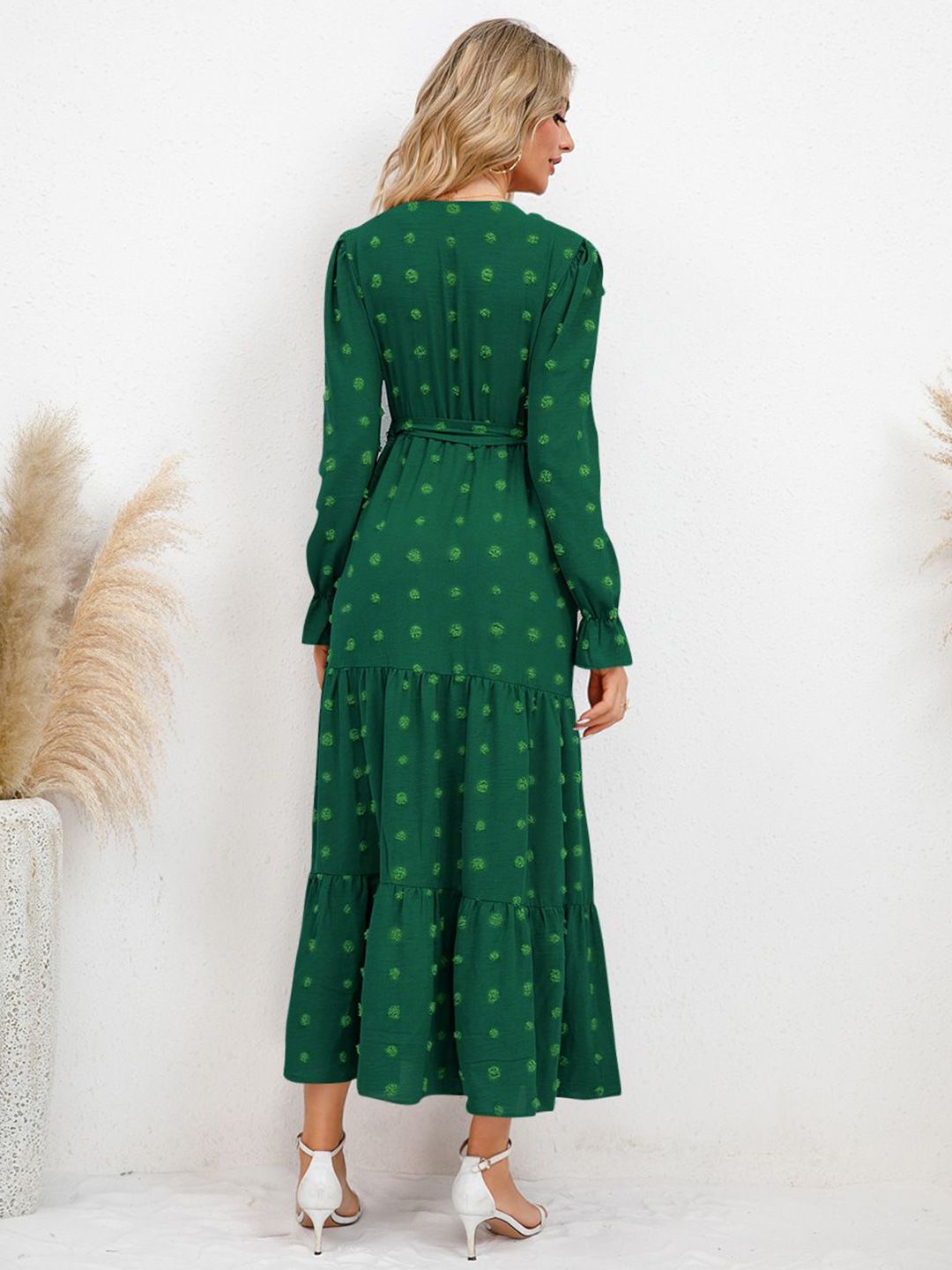 all about you Women Self Design A-Line Midi Dress