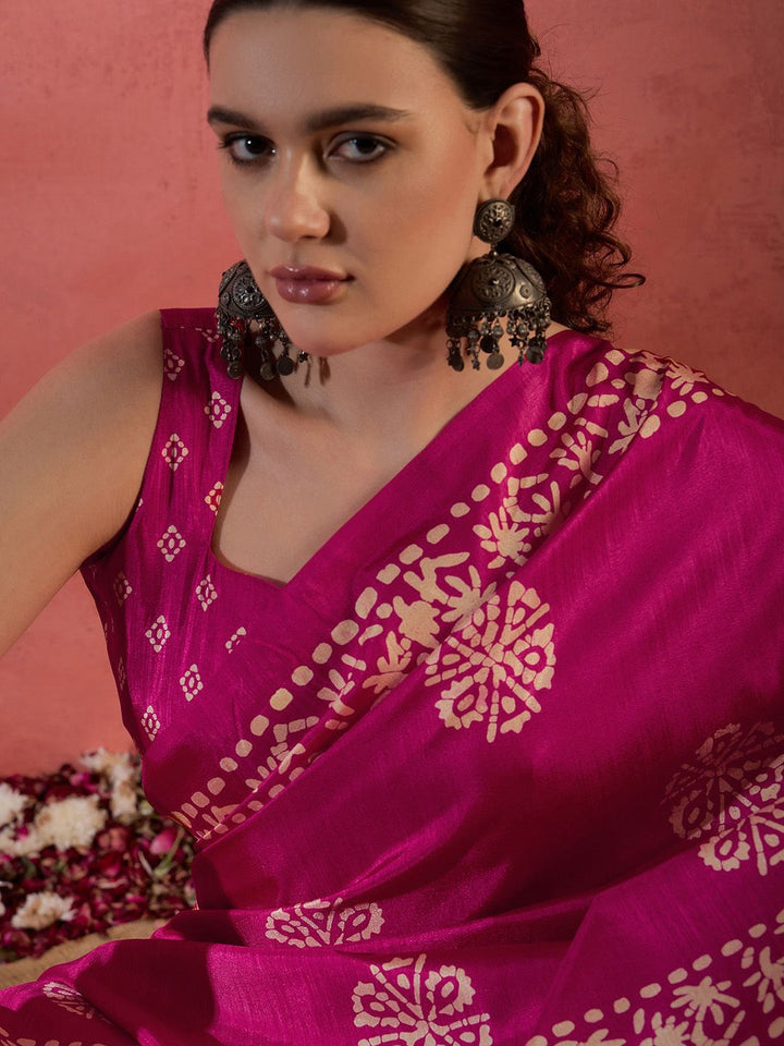 Saree mall Ethnic Motifs Bagru Sarees