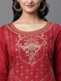 AURELIA Women Ethnic Motifs Yoke Design Thread Work Kurta