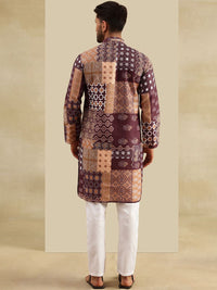 Kurta Kolar Mandarin Bercetak Bunga Anouk Dengan Piyama