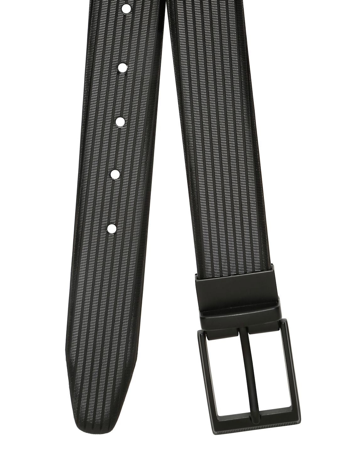 Teakwood Leathers Men Textured Leather Reversible Belt