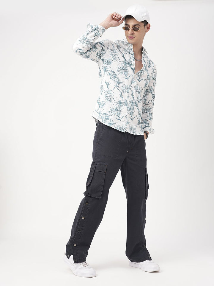 VASTRADO Men Classic Slim Fit Floral Opaque Printed Casual Shirt
