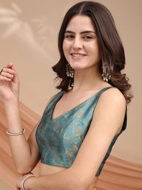 Tikhi Imli Woven Design Brocade Saree Blouse