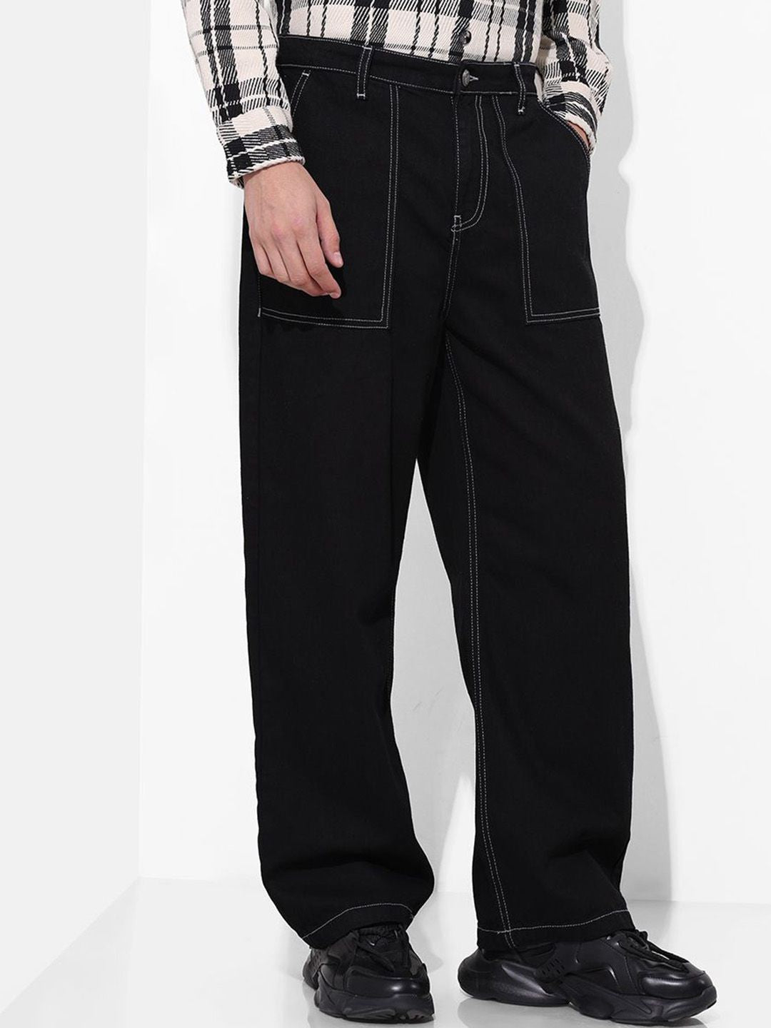 The Indian Garage Co Men Relaxed Fit Mid-Rise Cotton Jeans