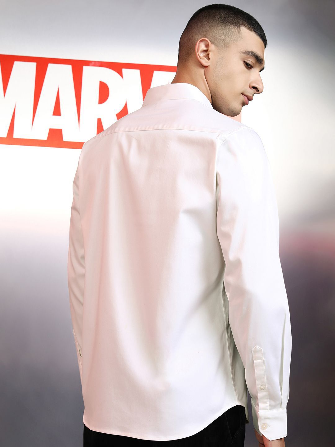 HIGHLANDER Marvel Avengers Men Premium Satin Embellished Occasion Evening Party Shirt