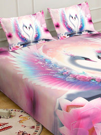 Myntra Elegant Homes Grafik Pelbagai Warna 400 TC Cadar dengan 2 Sarung Bantal