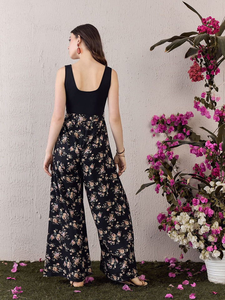 Berrylush Printed Culotte Jumpsuit