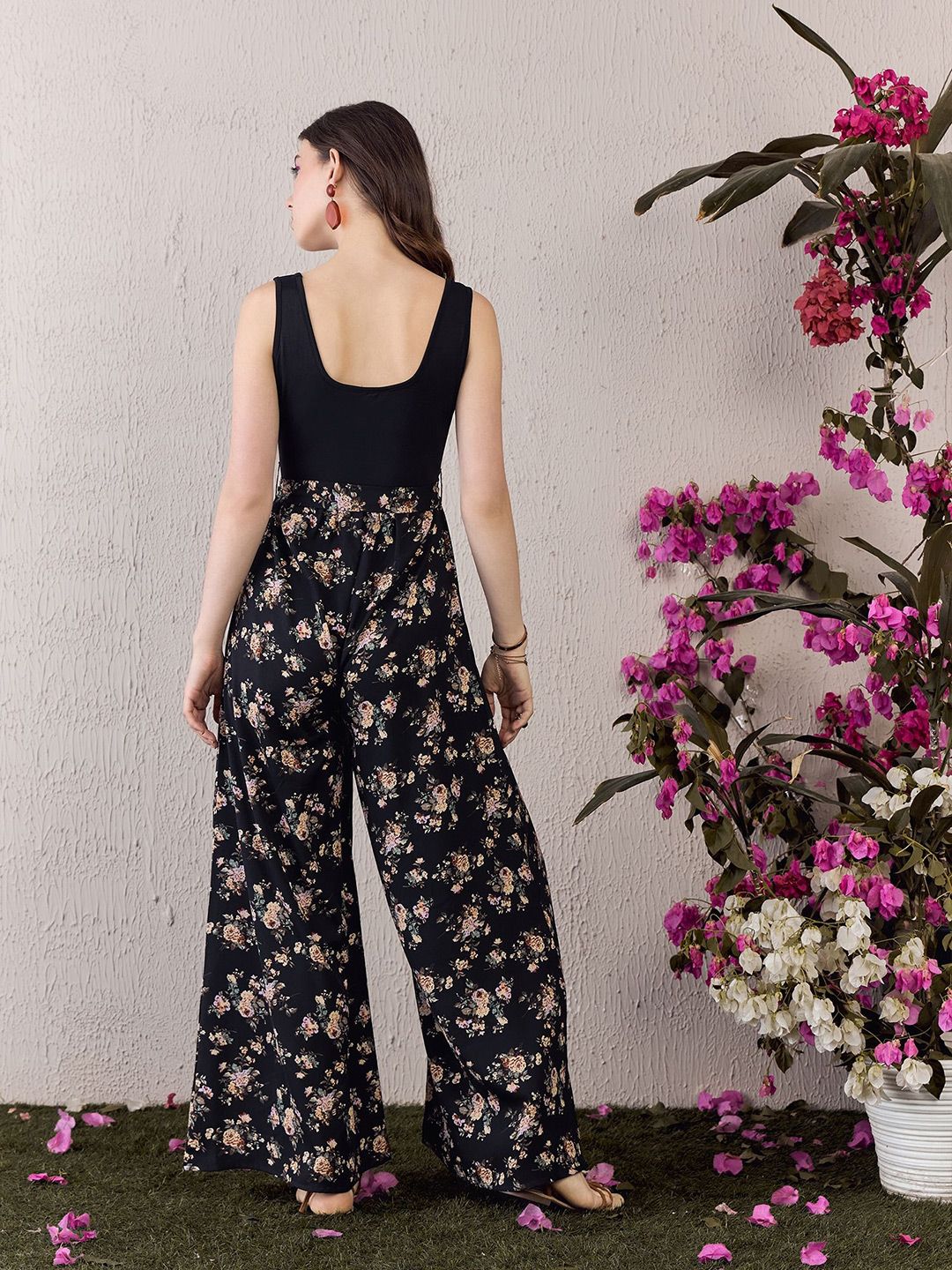 Berrylush Printed Culotte Jumpsuit