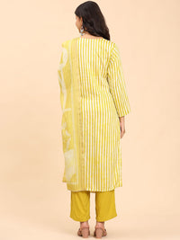 Mamicha Women Printed Regular Pure Cotton Kurta with Palazzos & With Dupatta