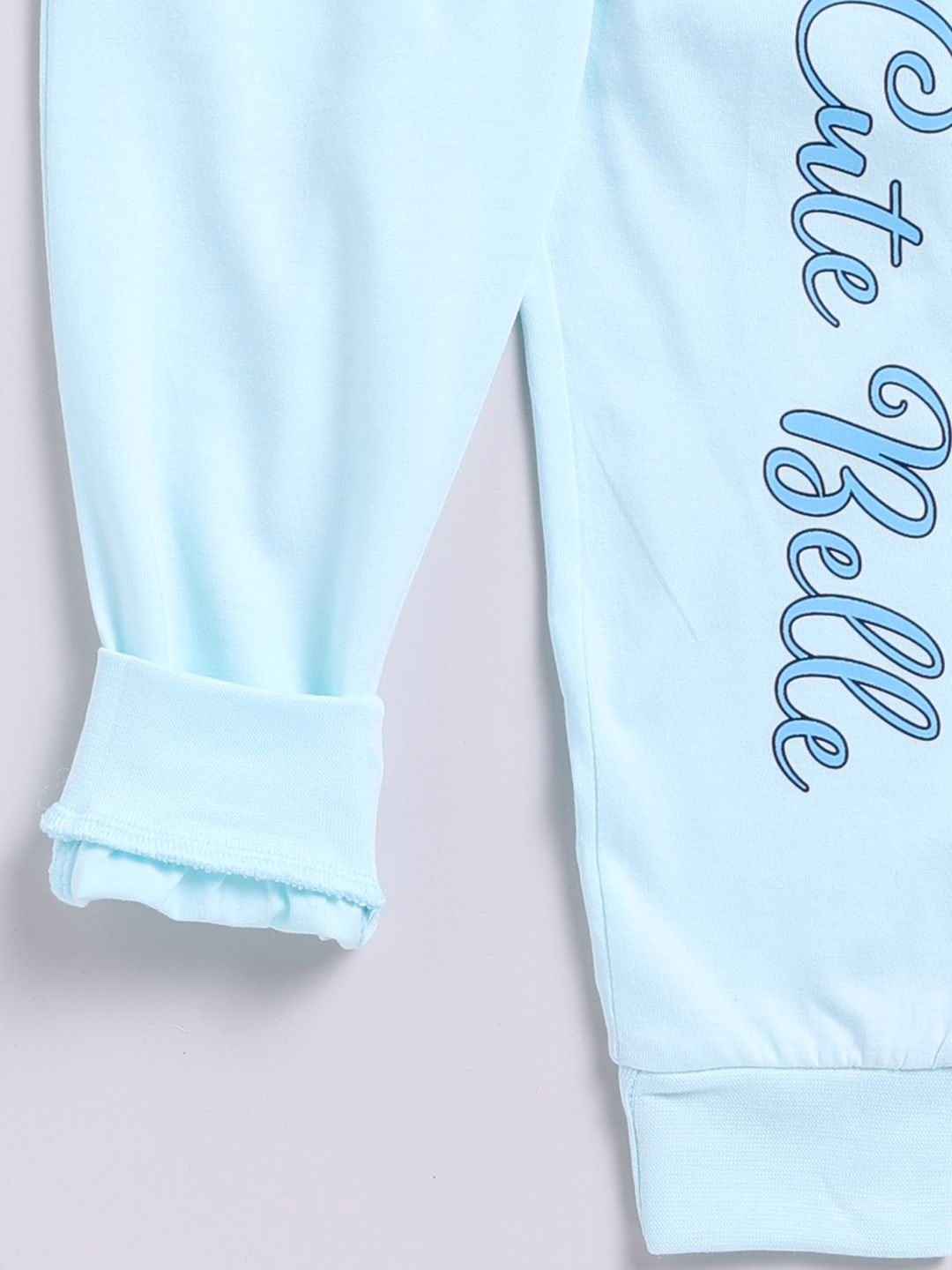 Happy Faces Girls Pure Cotton Peanuts Printed T-shirt with Joggers