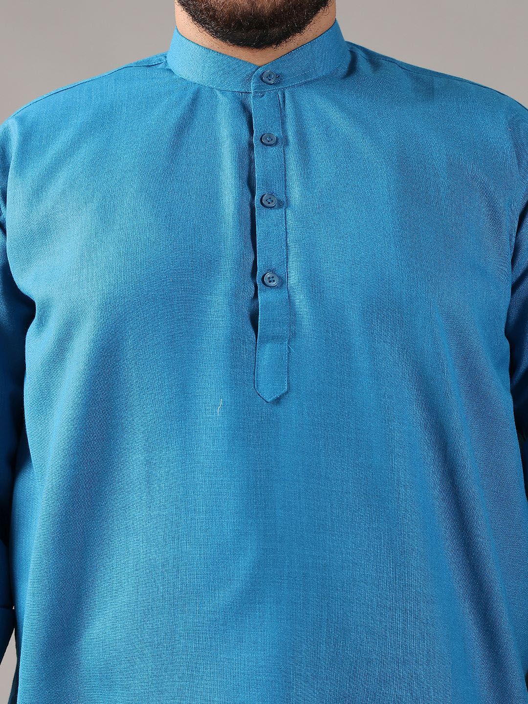 SOJANYA PLUS Size Band Collar Cotton Straight Kurta
